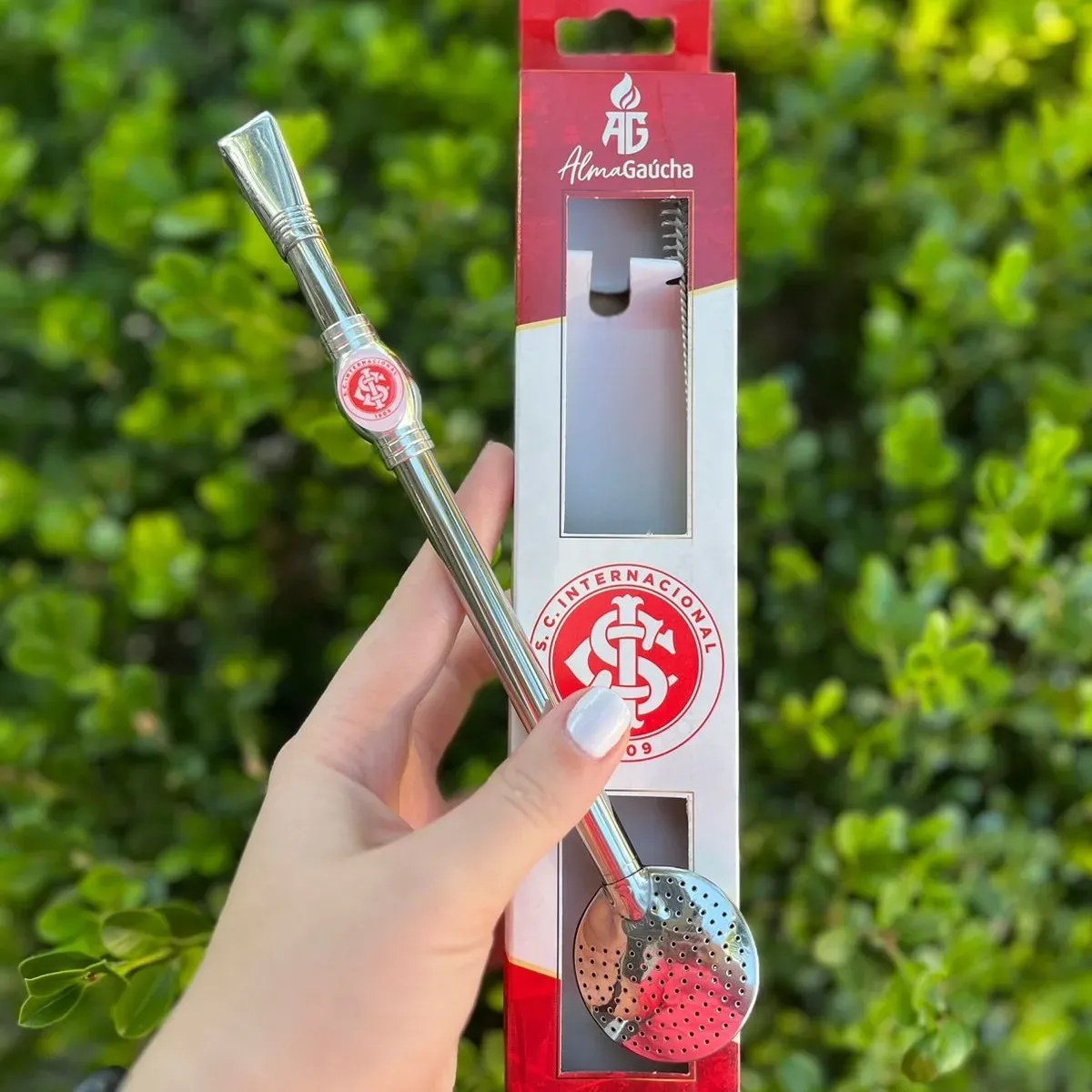 Bomba de inox personalizada do Internacional